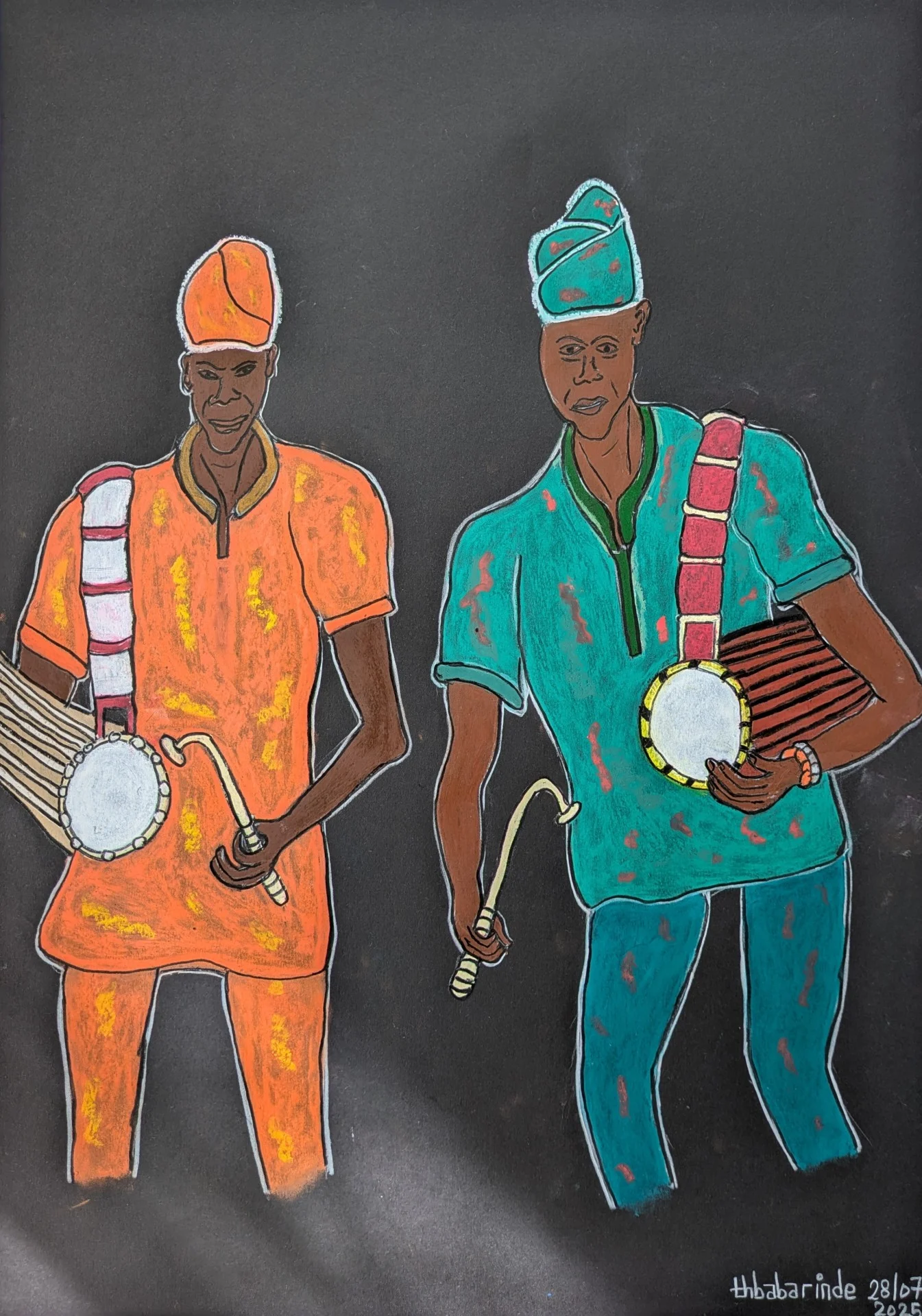 DEUX JOUEURS DE TAMBOUR-PARLANT 1000008714