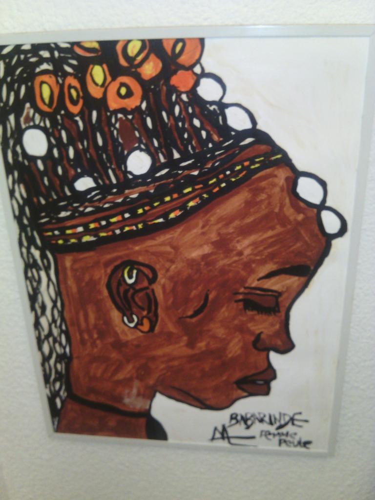 Portrait tête femme africaine.